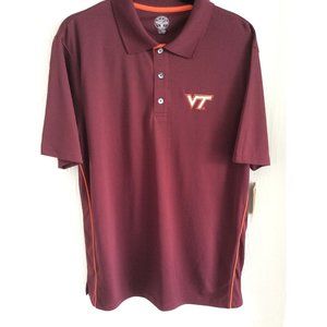 NWT, Virginia Tech, Mens Polo Shirt Size L 42-44, Rivalry Threads 91